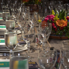close up of a dinner table